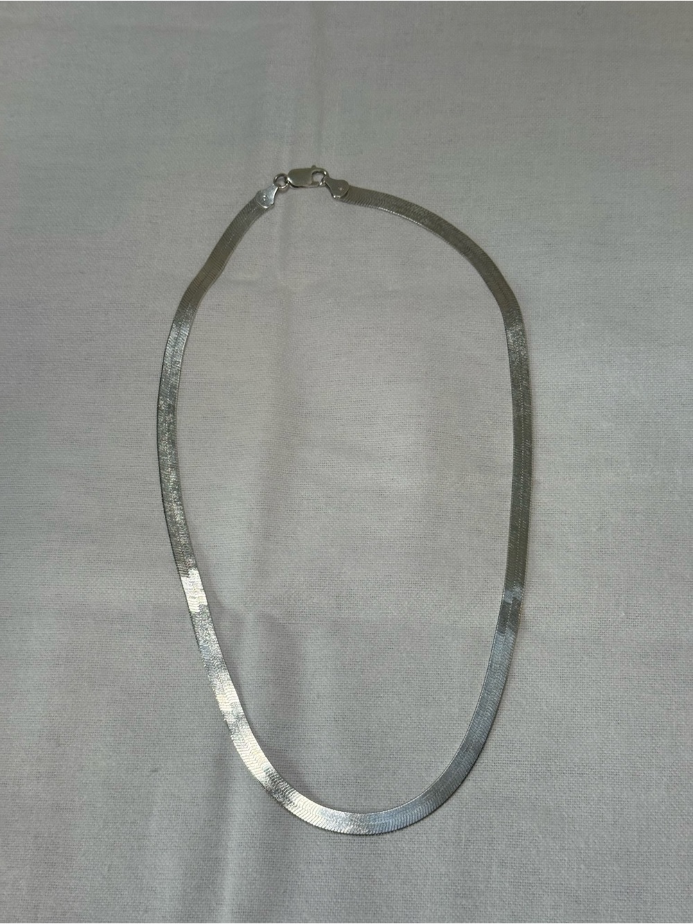925 Italy Sterling Silver Herringbone Necklace